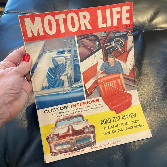 MOTOR LIFE MAGAZINE Vintage June 1957 Automobiles Collectible - Picture 1 of 9